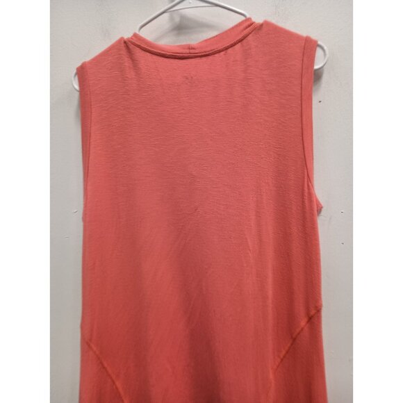 LOGO Lori Goldstein Womens Lagenlook Tunic Top Medium Pink Sleeveless Button Up - Picture 7 of 7